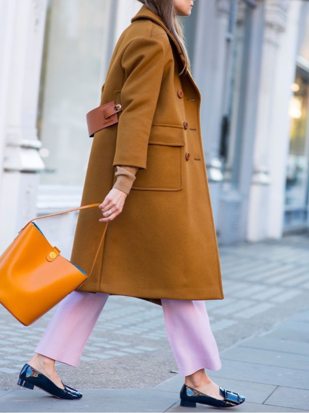Virgin Wool Peacoat Camel-Coloured - Size 10